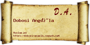 Dobosi Angéla névjegykártya